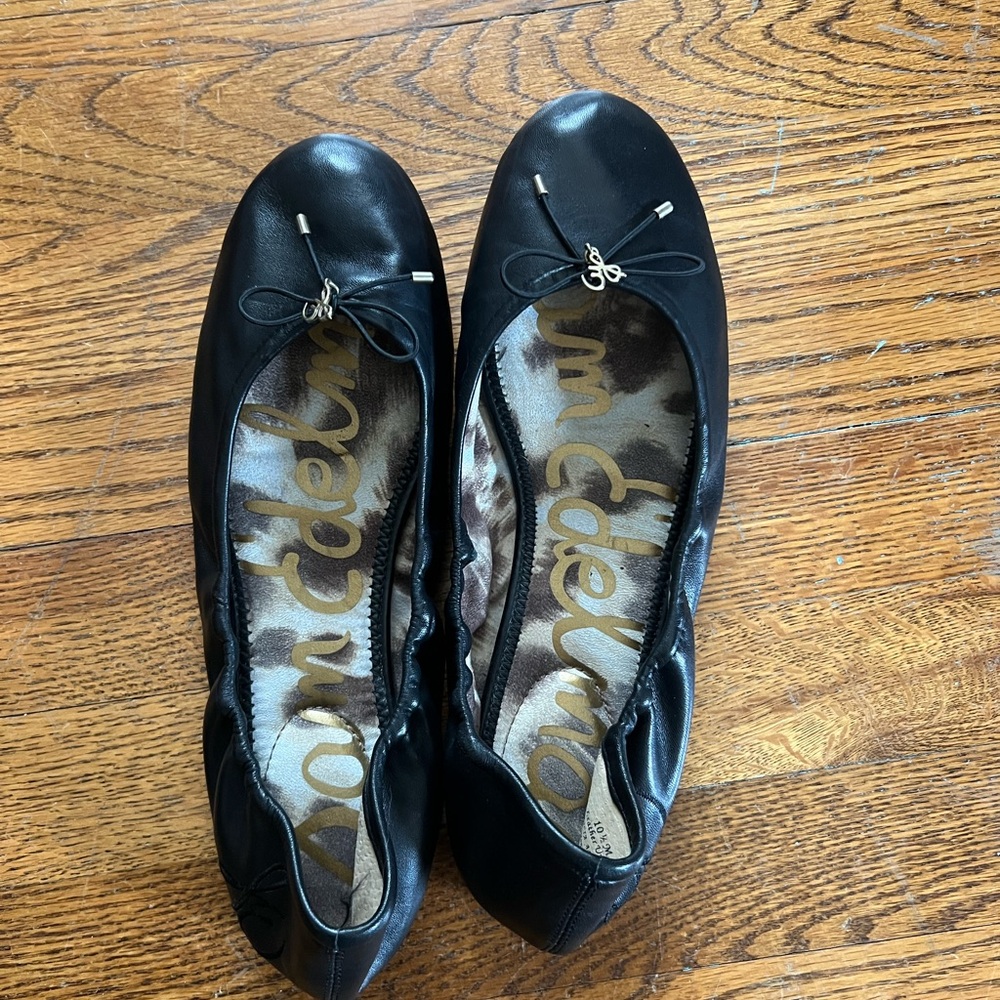 Sam Edelman Black Leather Flats